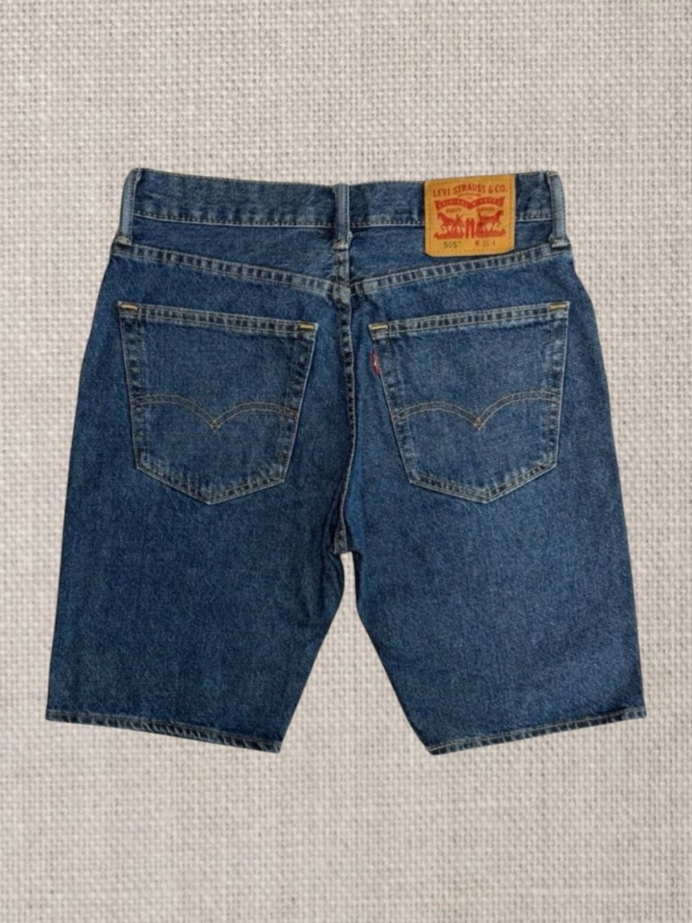 Levis 505 Medium Blue Wash Red Tab Denim Jean Men's Shorts Size W31  #2